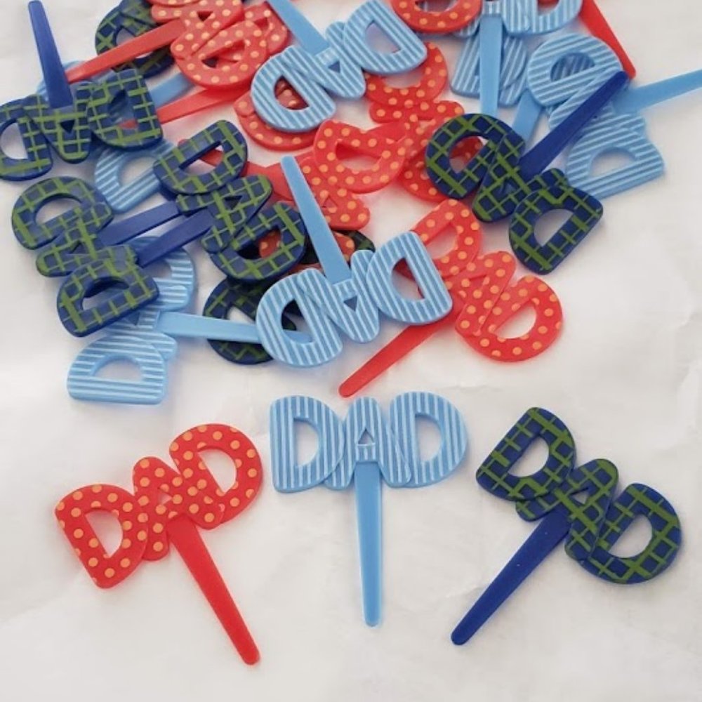 24 Father's Day Dad Cupcake cake toppers picks